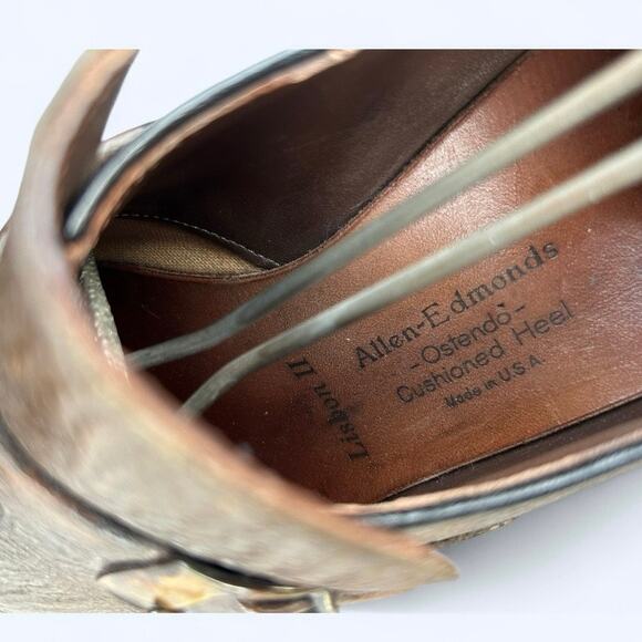 Vintage 70s Allen Edmonds Ostendo Lisbon II Shark Skin Monk Strap Shoes 8.5 C main image 6
